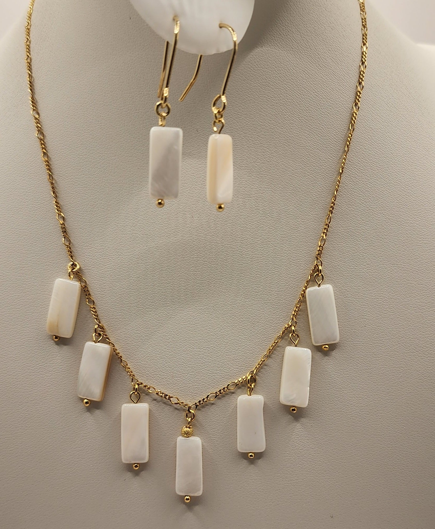 Mother of Pearl Earrings by Iosifina Stars