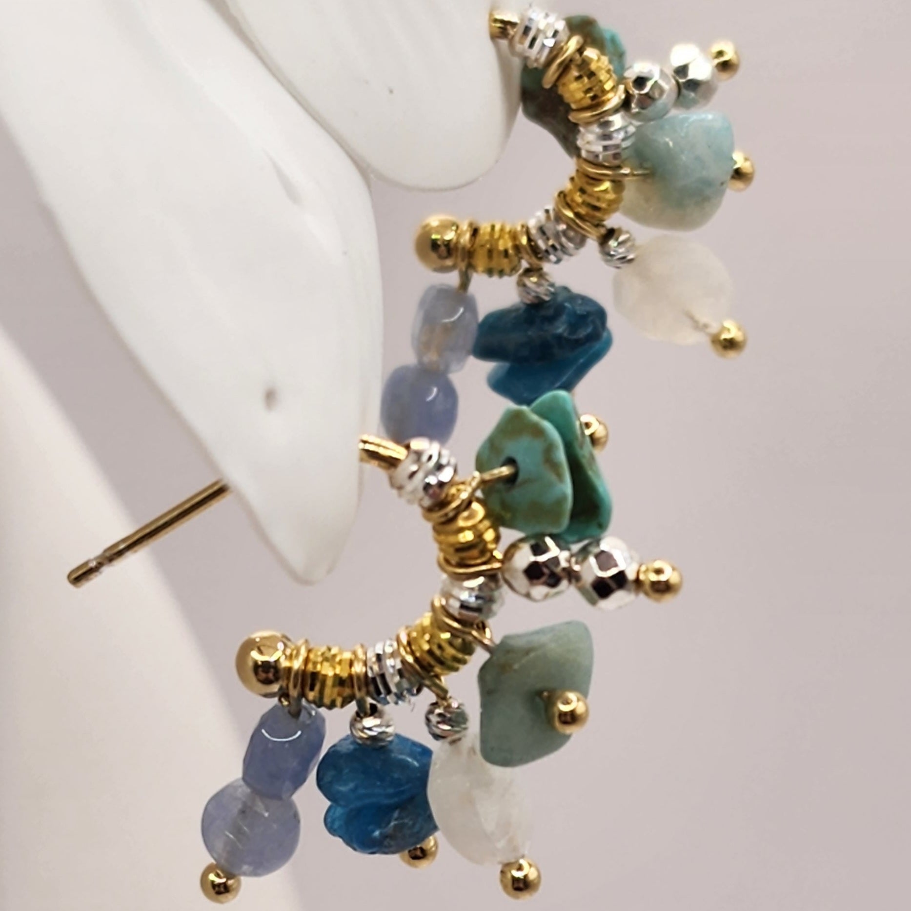 Aliki Stone Hoops by Iosifina Stars