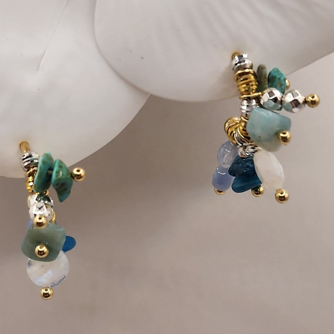 Aliki Stone Hoops by Iosifina Stars