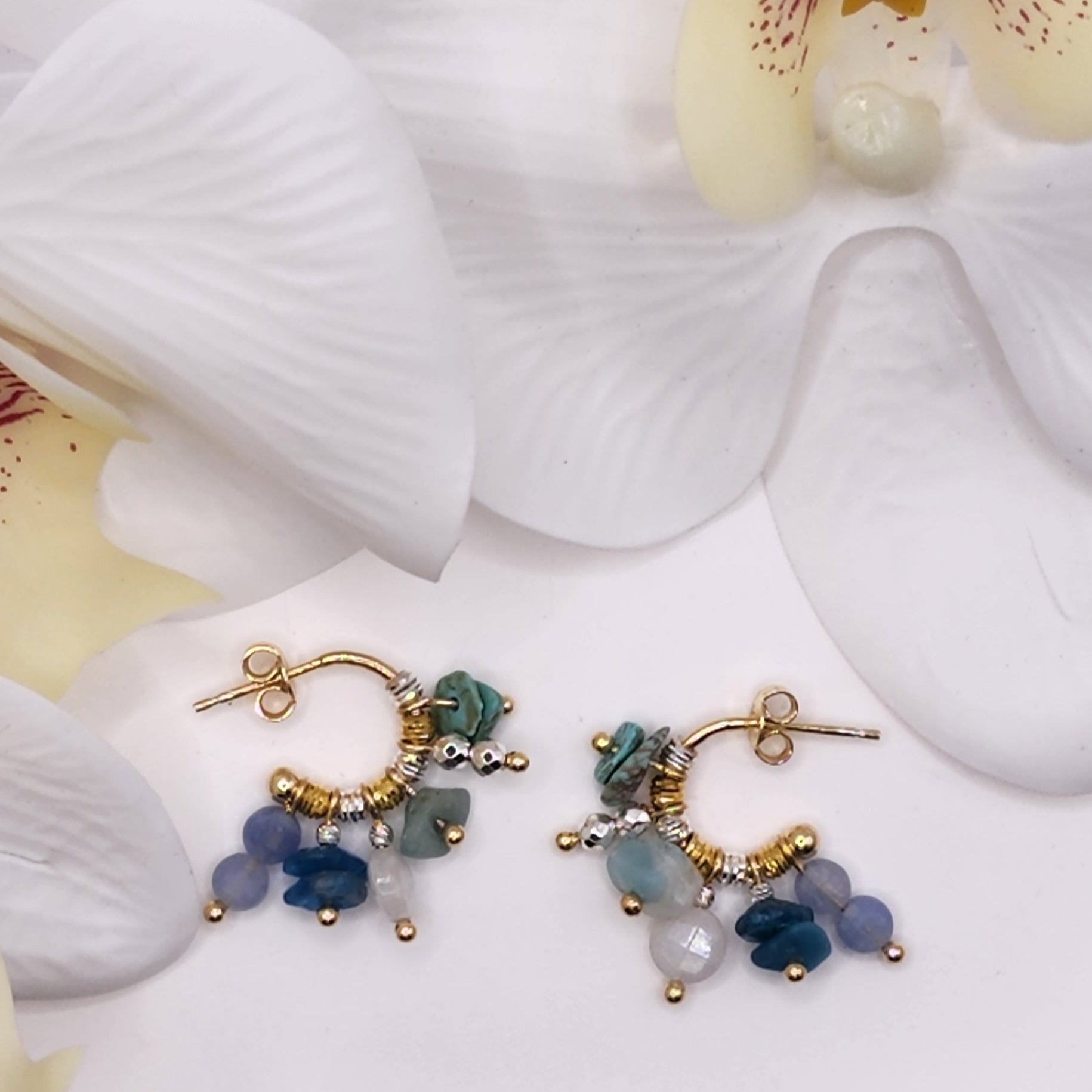 Aliki Stone Hoops by Iosifina Stars