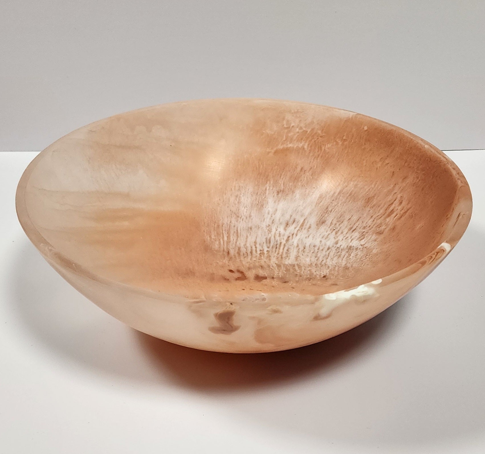 Resin Salad Bowl - Apricot Pink