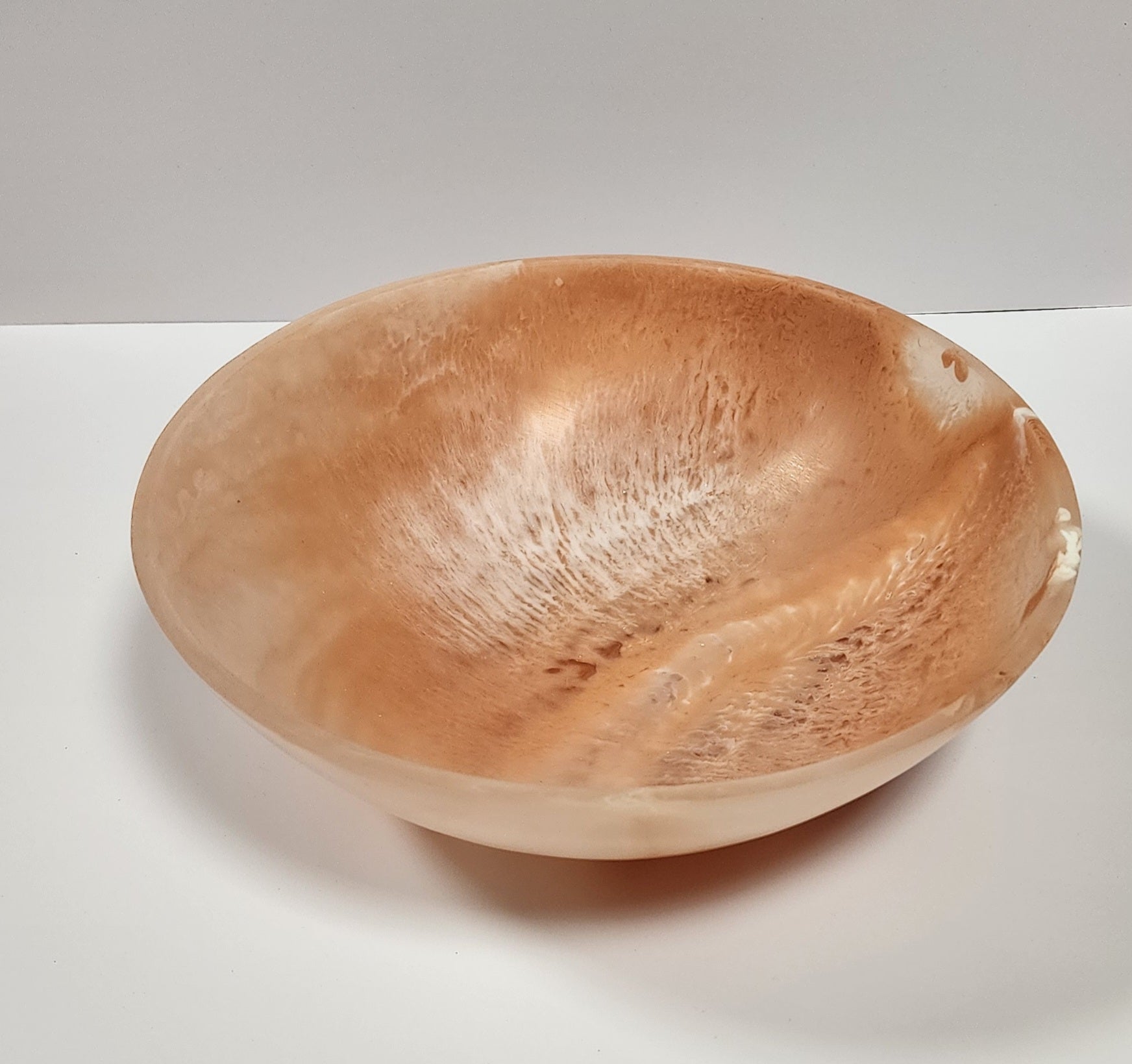 Resin Salad Bowl - Apricot Pink