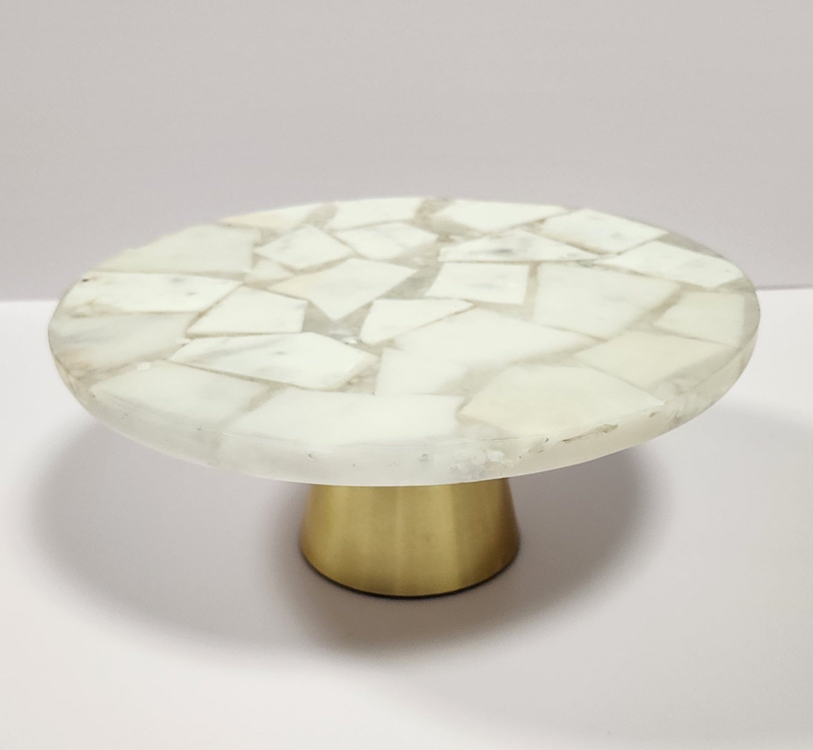 Handmade Marble Mosaic Cake Stand / Decorative Piece