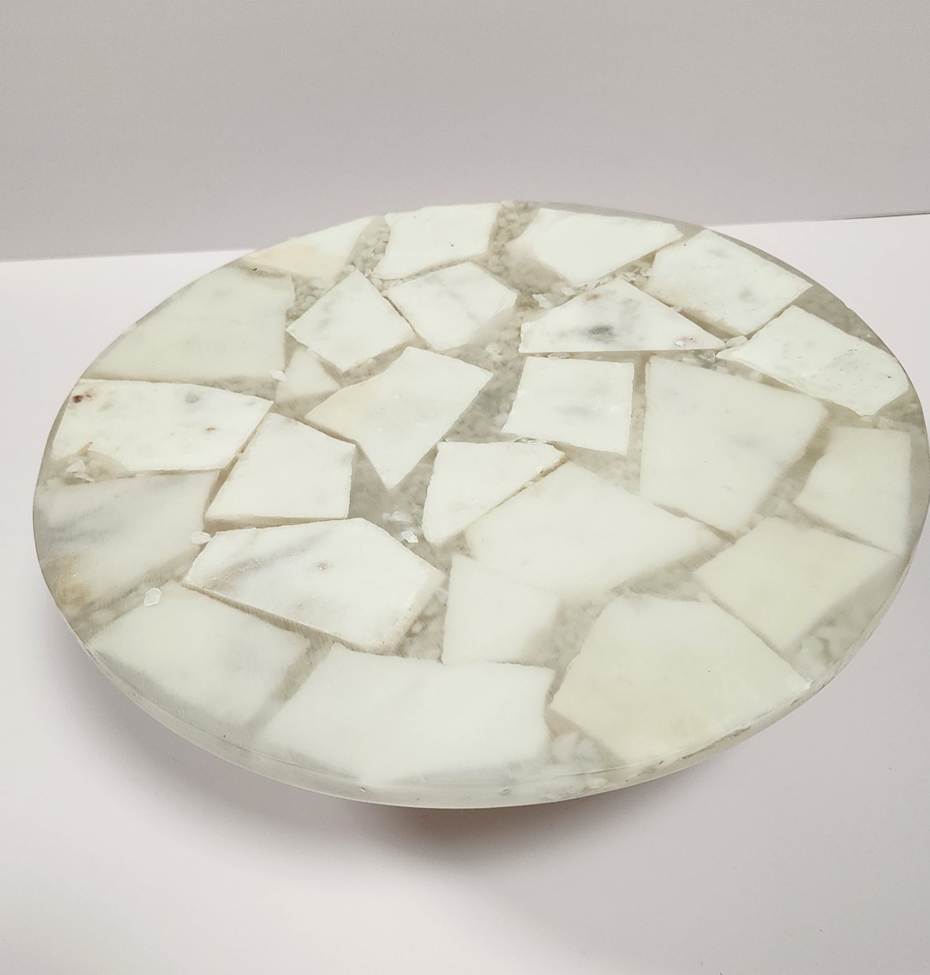 Handmade Marble Mosaic Cake Stand / Decorative Piece