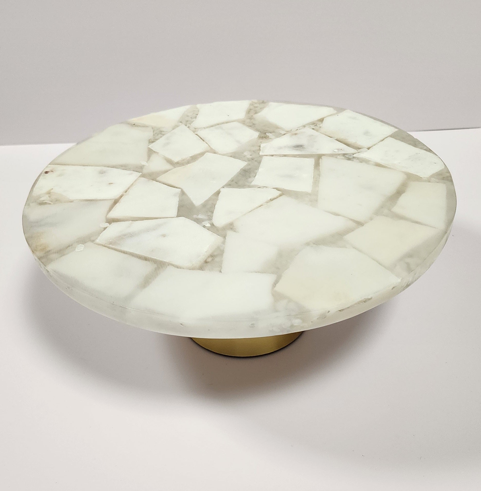 Handmade Marble Mosaic Cake Stand / Decorative Piece