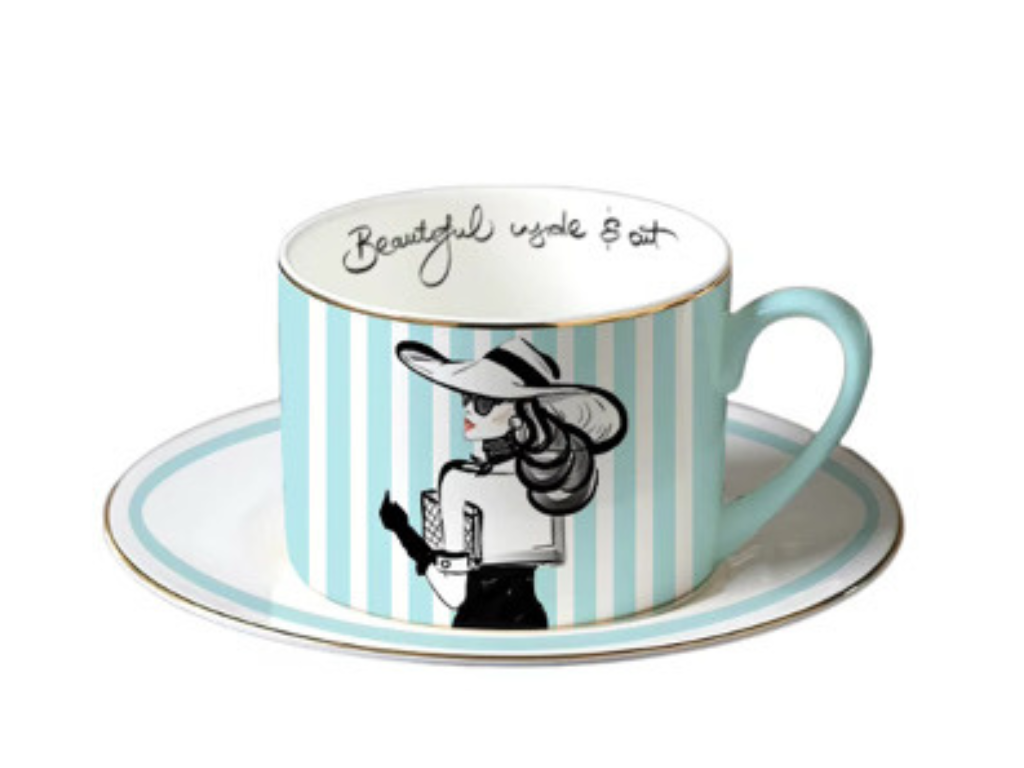 Patrizia Terranova  Porcelain Cup & Saucer - Beautiful Inside and Out