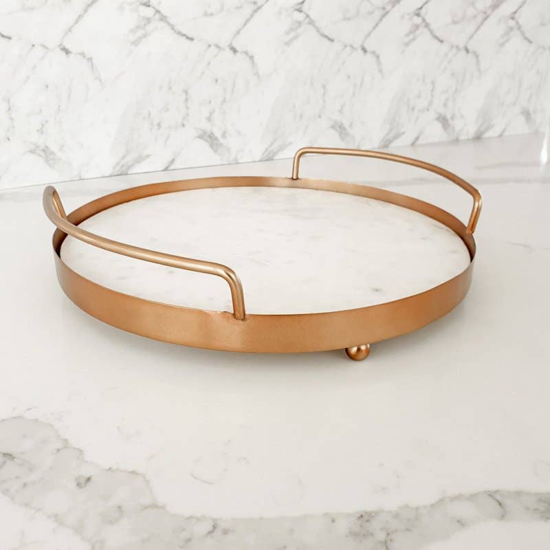 Copper and Marble Tray