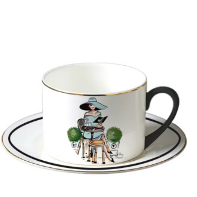 Patrizia Terranova  Porcelain Cup & Saucer - Chic