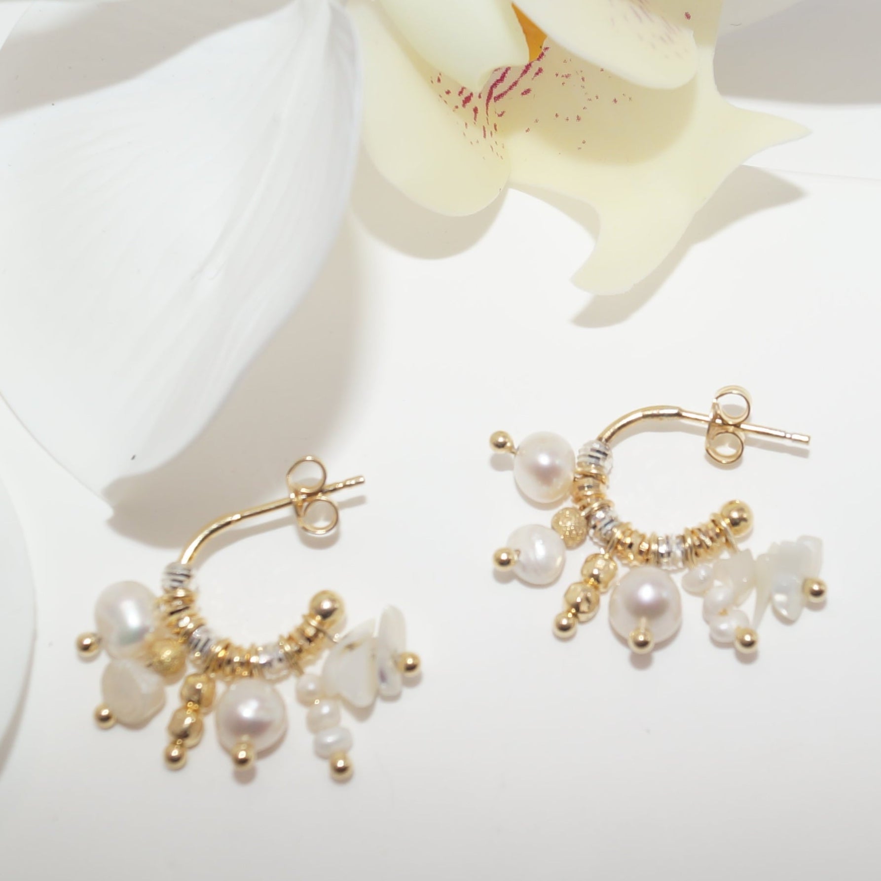 Aliki Stone Hoops by Iosifina Stars
