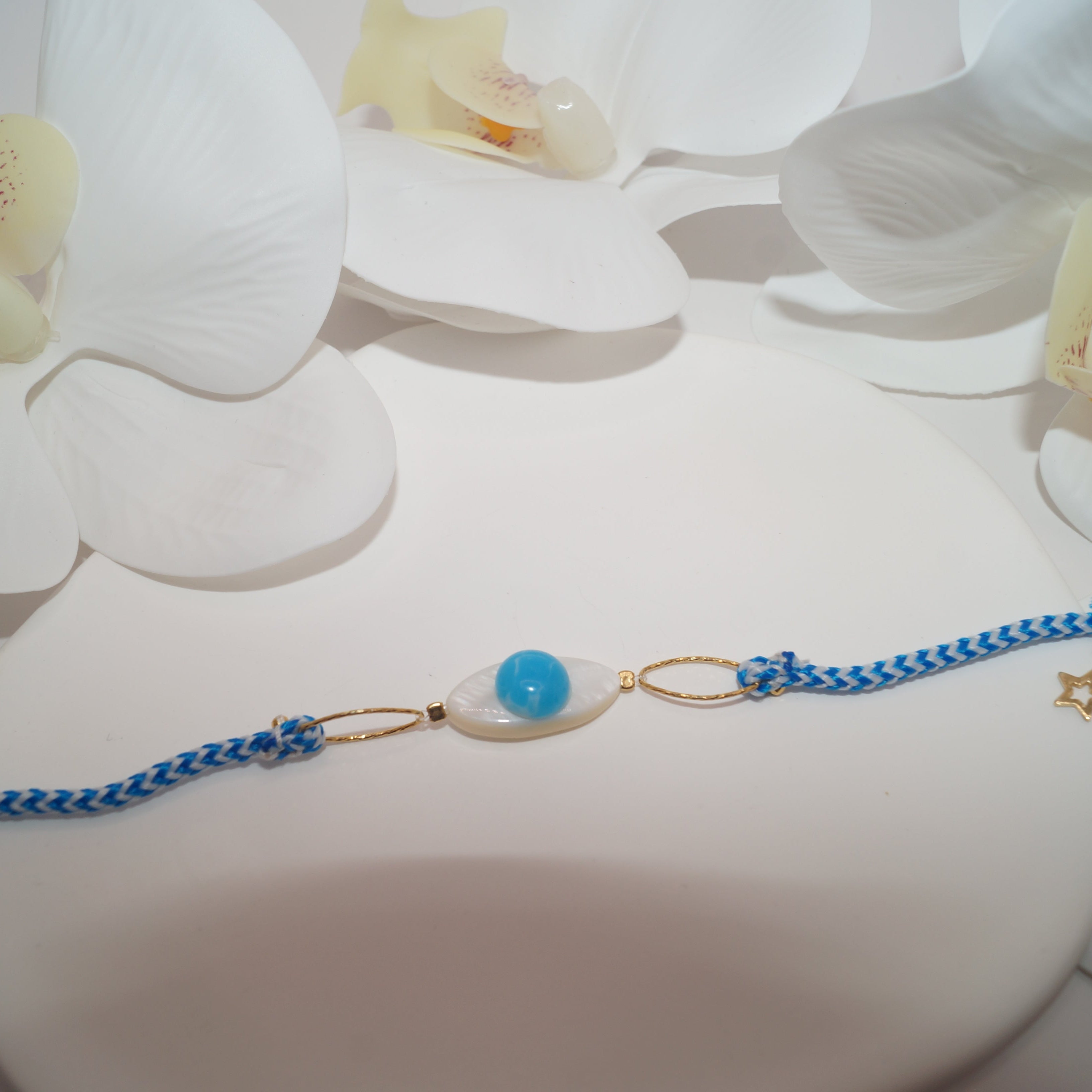 Woven Bracelet with stones by Iosifina Stars