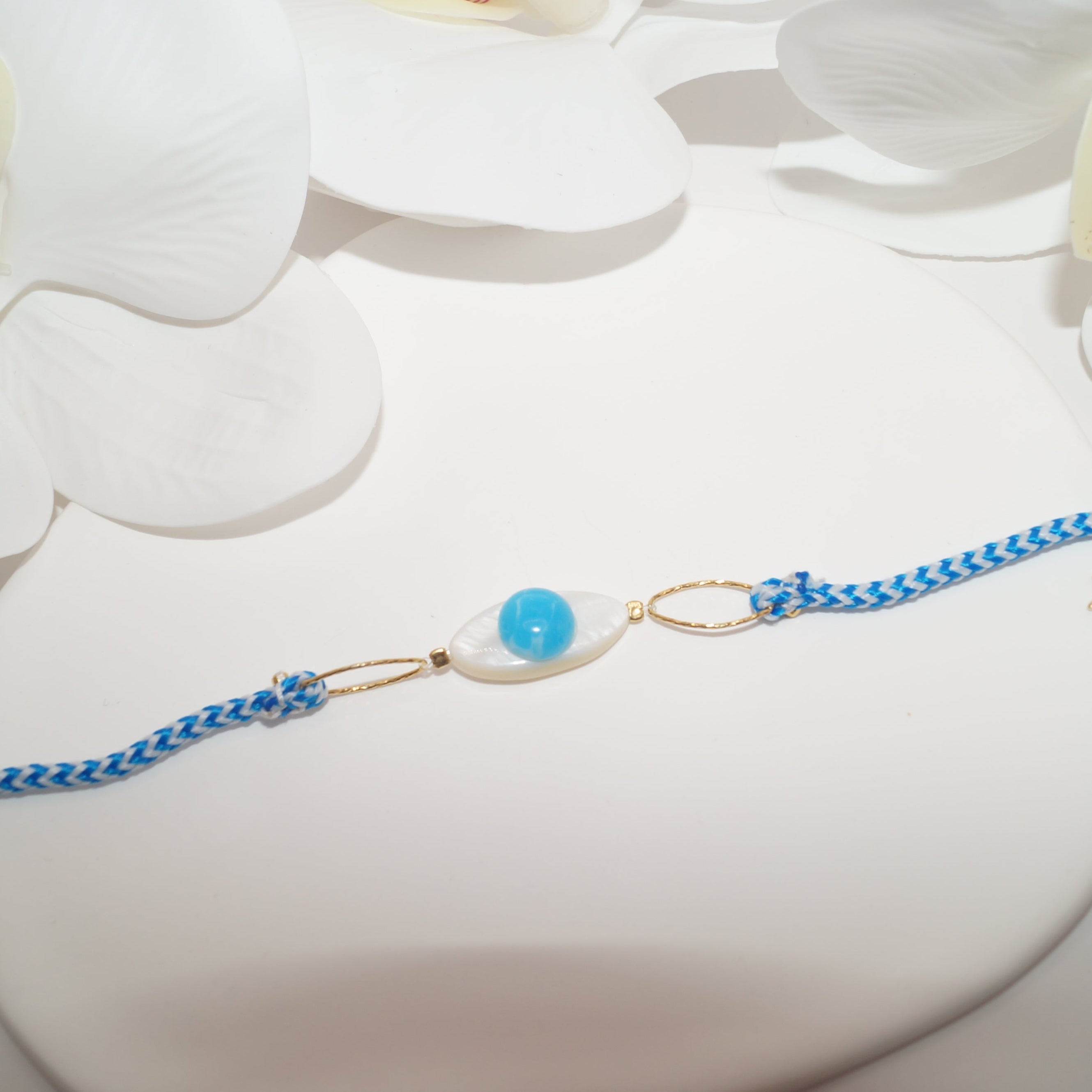 Woven Bracelet with stones by Iosifina Stars