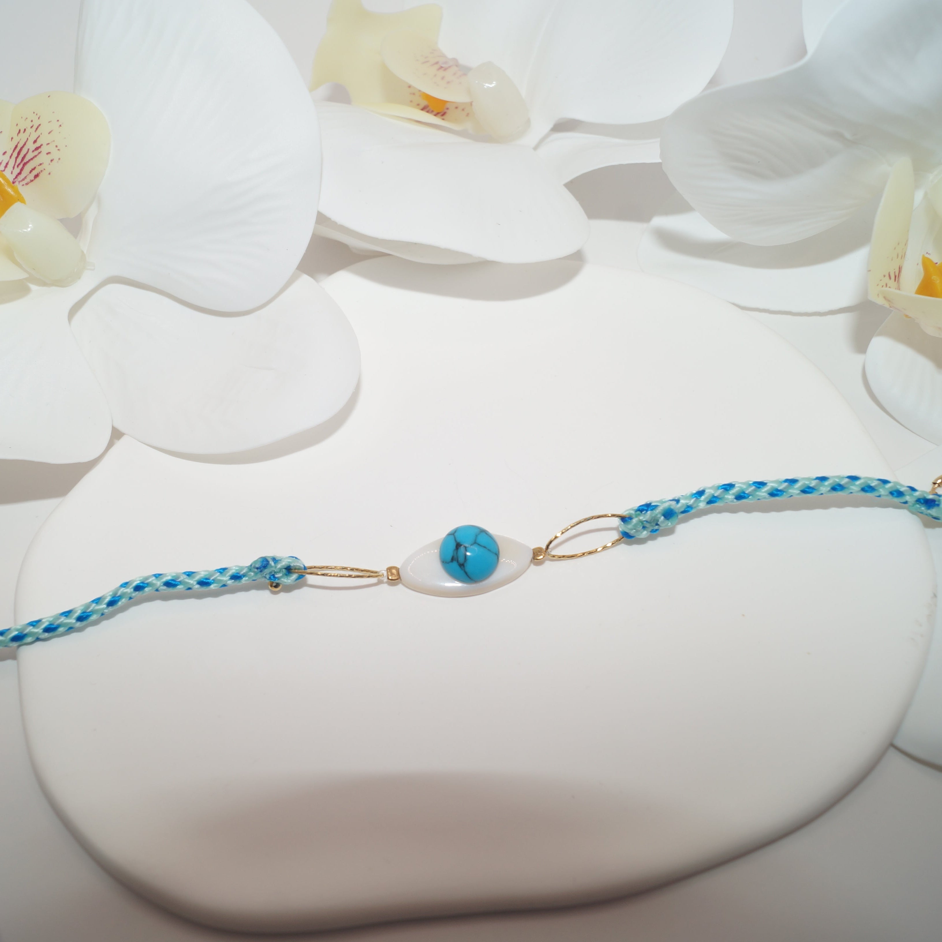 Woven Bracelet with stones by Iosifina Stars