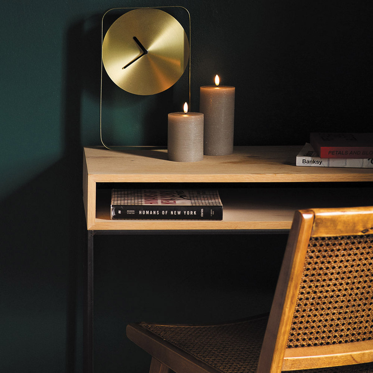 UYUNI Lighting Medium Pillar, Sandstone Textured Wax Flameless Candle, 7.8cm x 15.2cm (3.1" x 6")