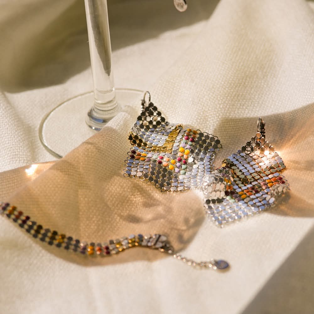 Jenny 5 rows mesh chain bracelet - Franck Herval