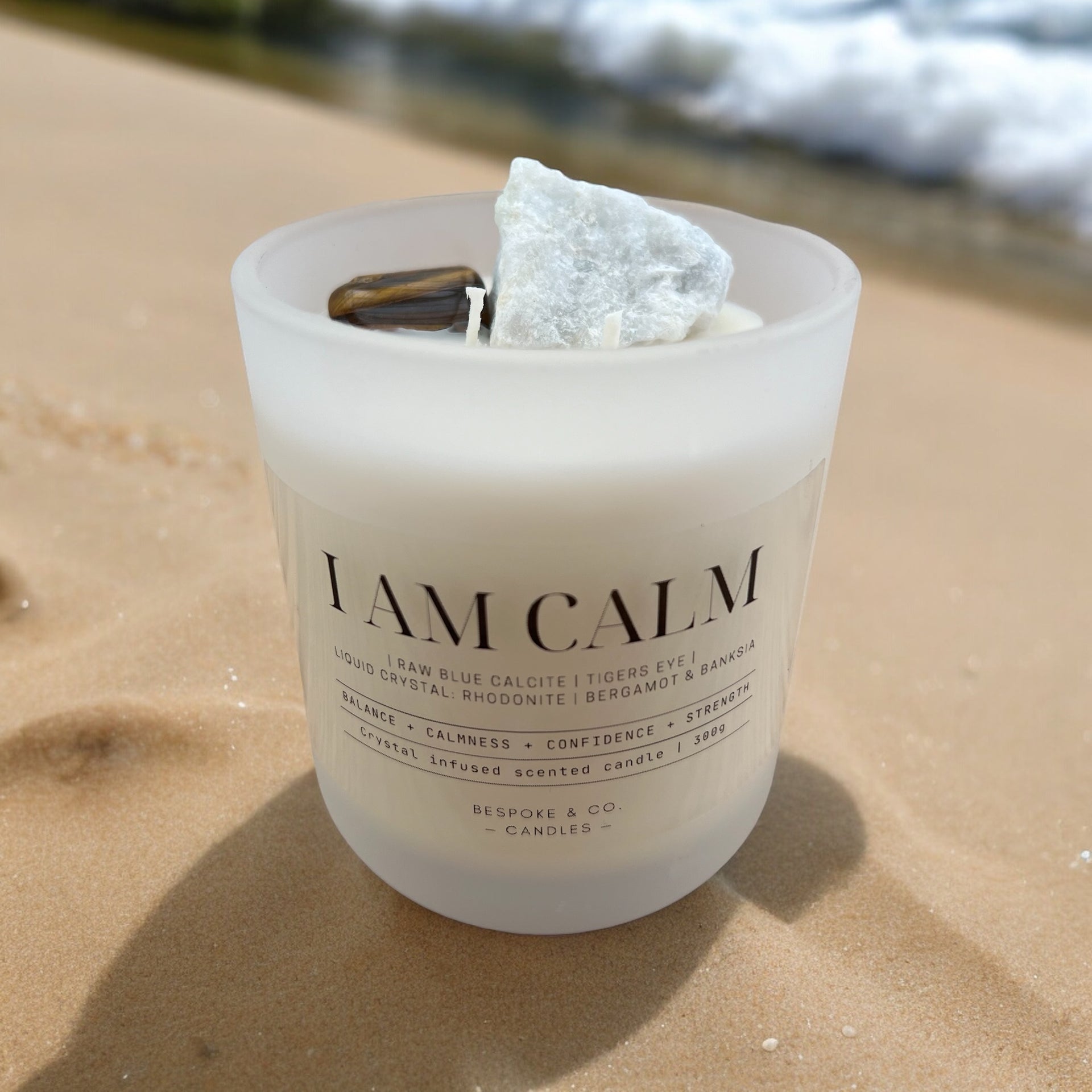 Bespoke Candle - I Am Calm Crystal Candle