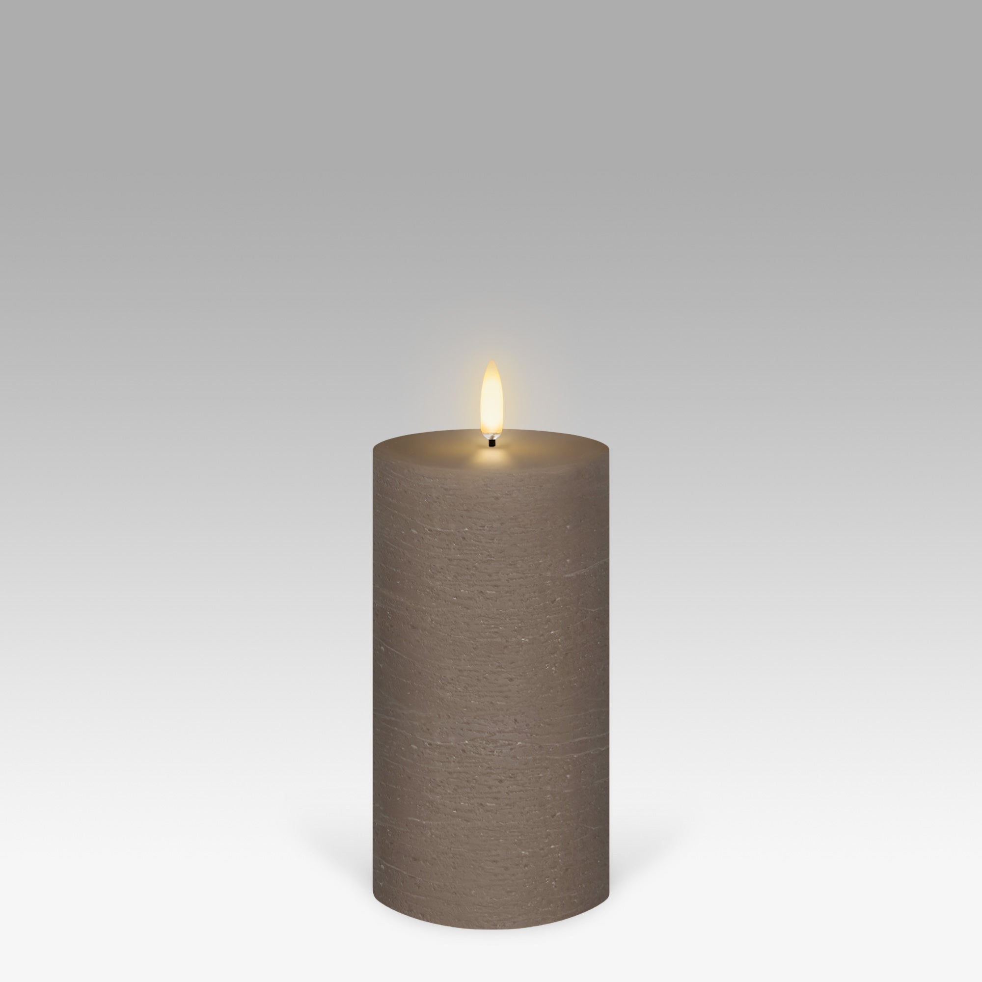 UYUNI Lighting Medium Pillar, Sandstone Textured Wax Flameless Candle, 7.8cm x 15.2cm (3.1" x 6")