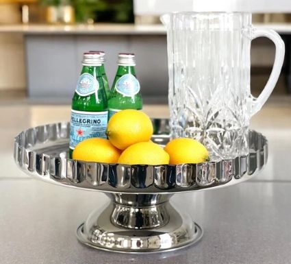 Wrinkle Footed Stand and Tray