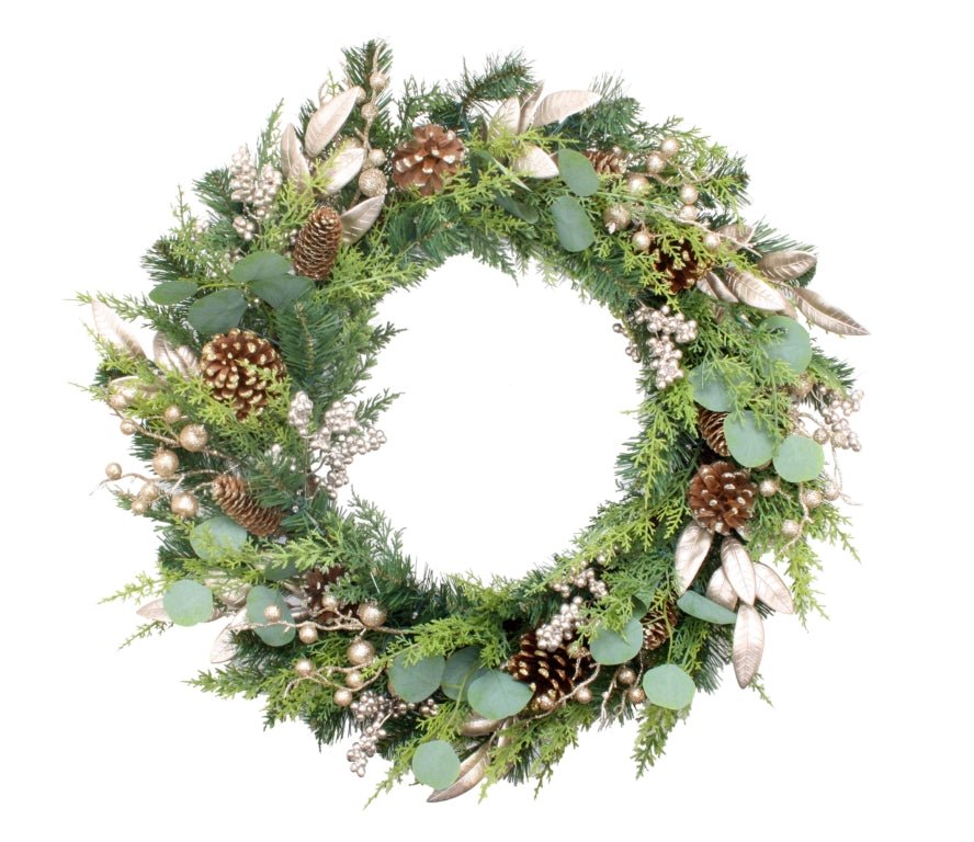 LED Perle Whisper Wreath - 66cm