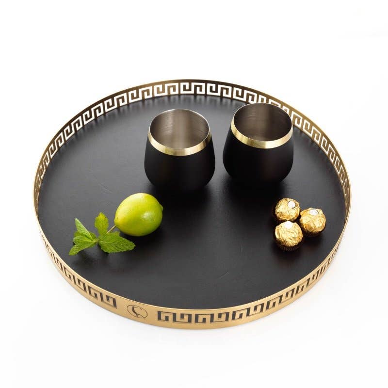 Brass Leather Tray