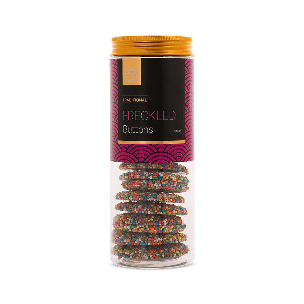 Chocamama Freckled Buttons Cylinder 300g