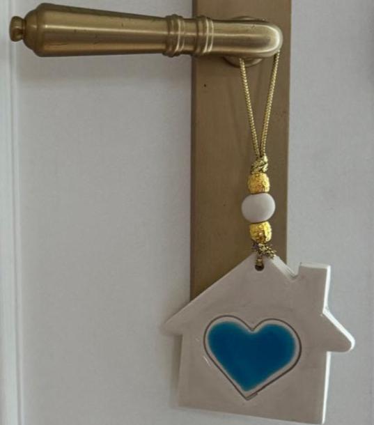 Hanging Decor Home with Blue Heart