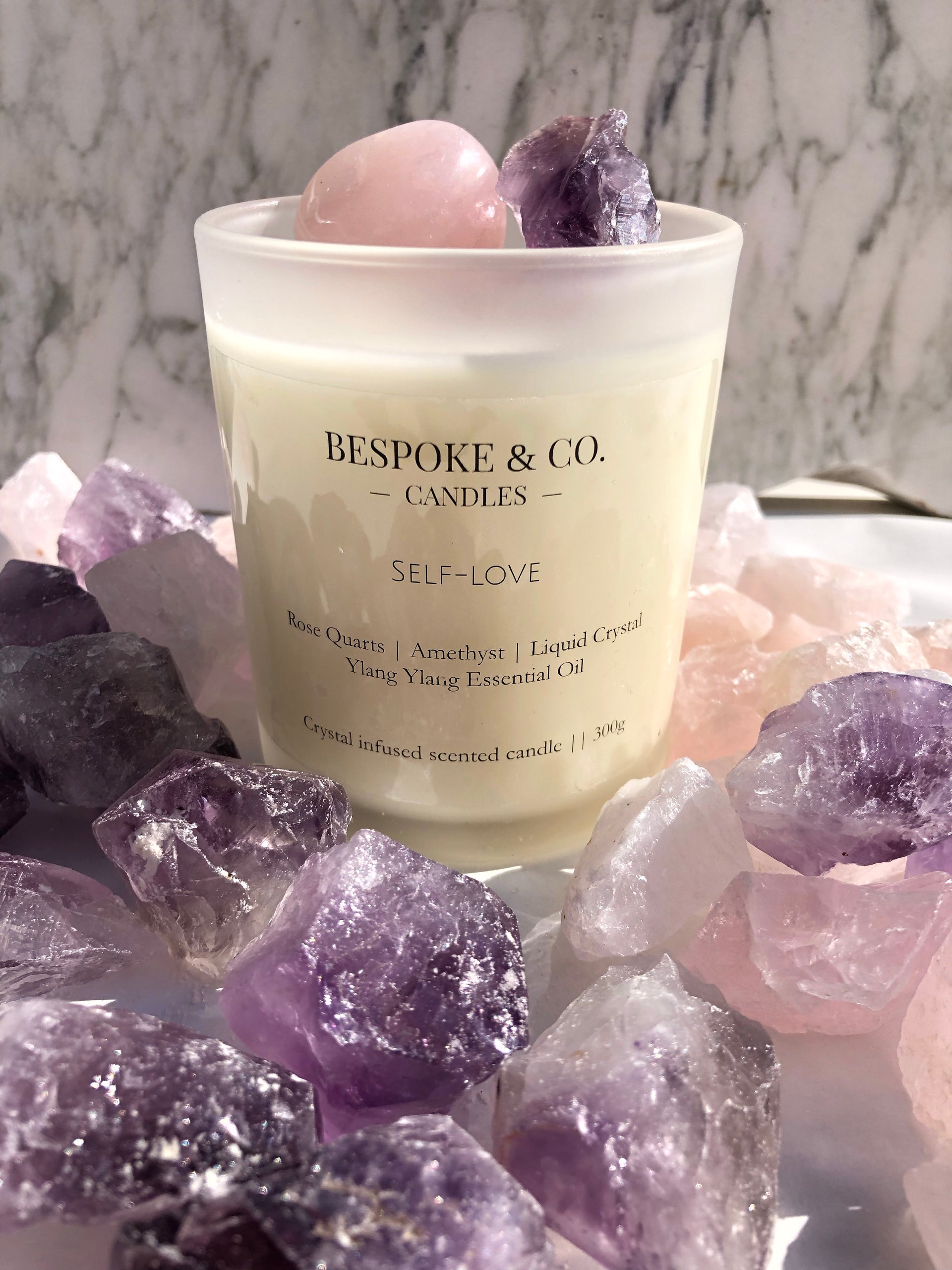 Bespoke Self-Love Crystal Candle