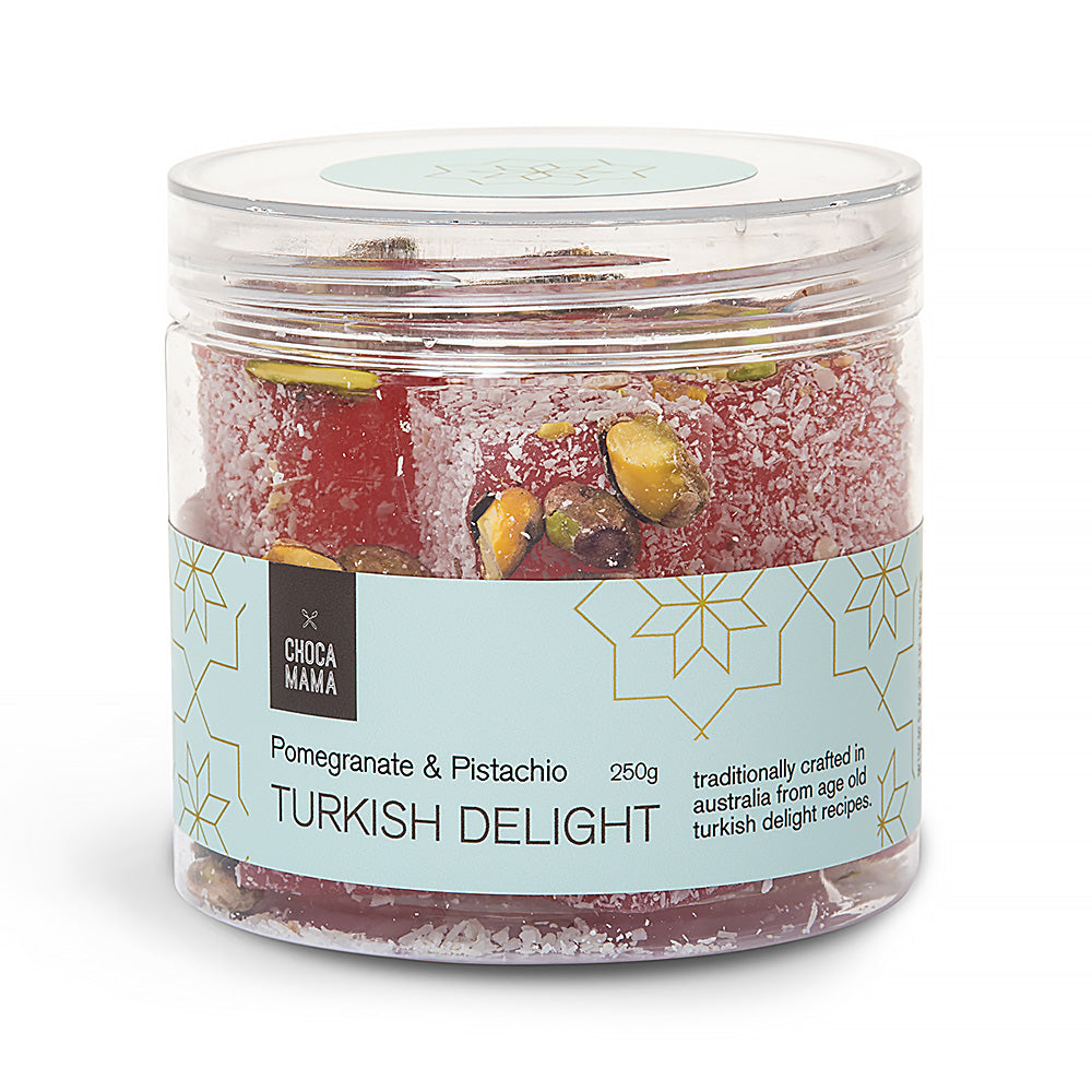 Chocamama Pomegranate and Pistachio Turkish Delight Jar 250g