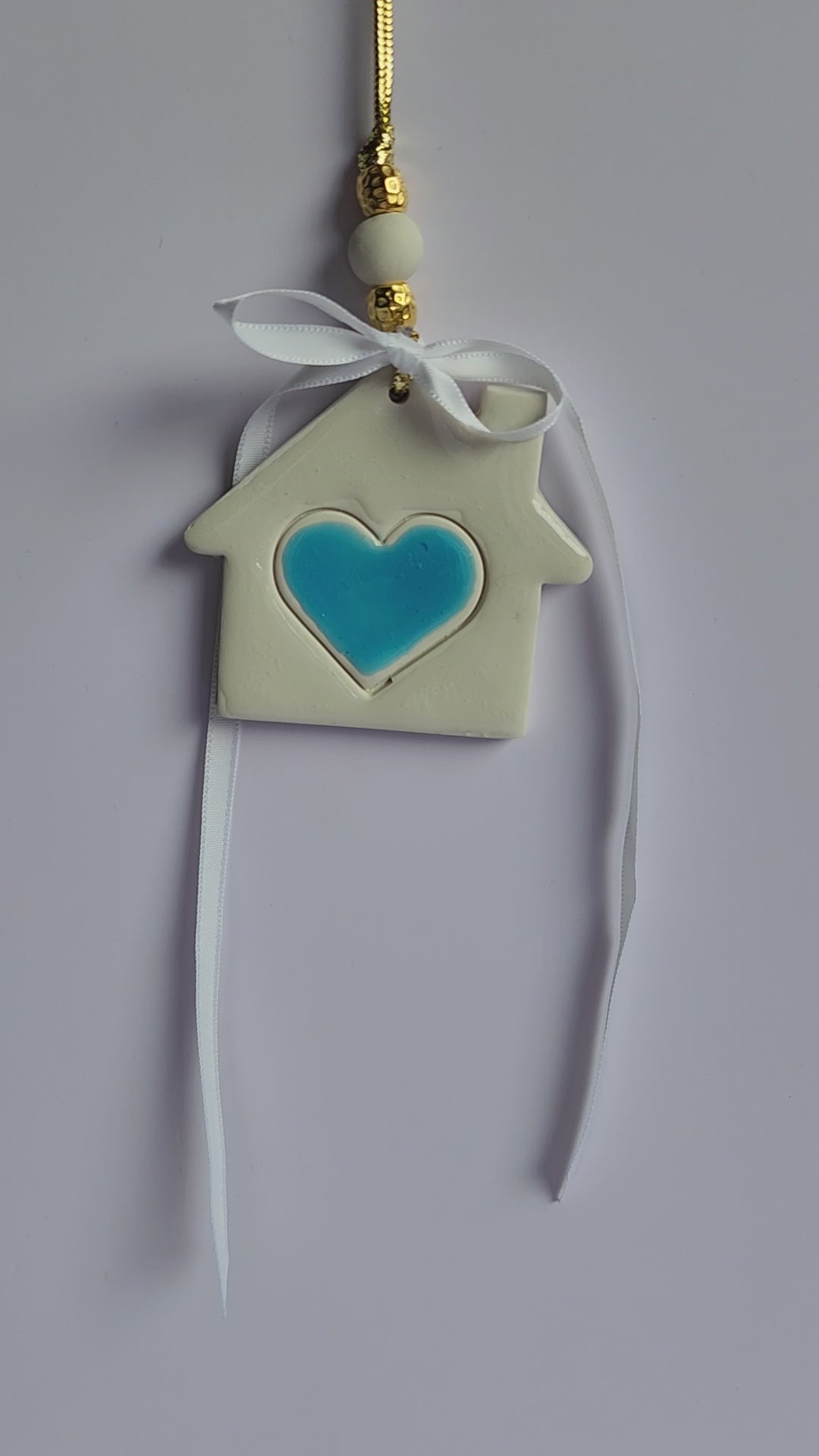 Hanging Decor Home with Blue Heart