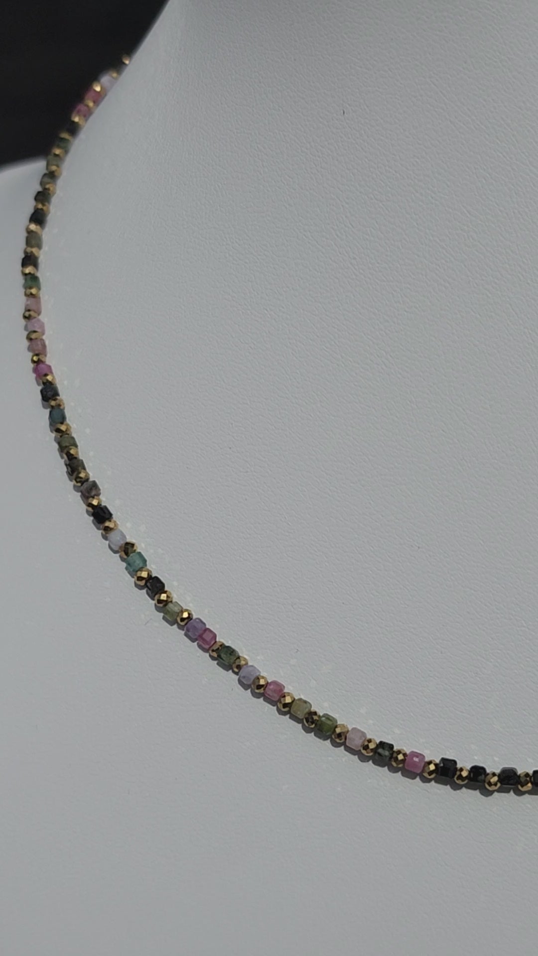 MEEA Tourmaline & Hematite Necklace – Mix Colours/Gold