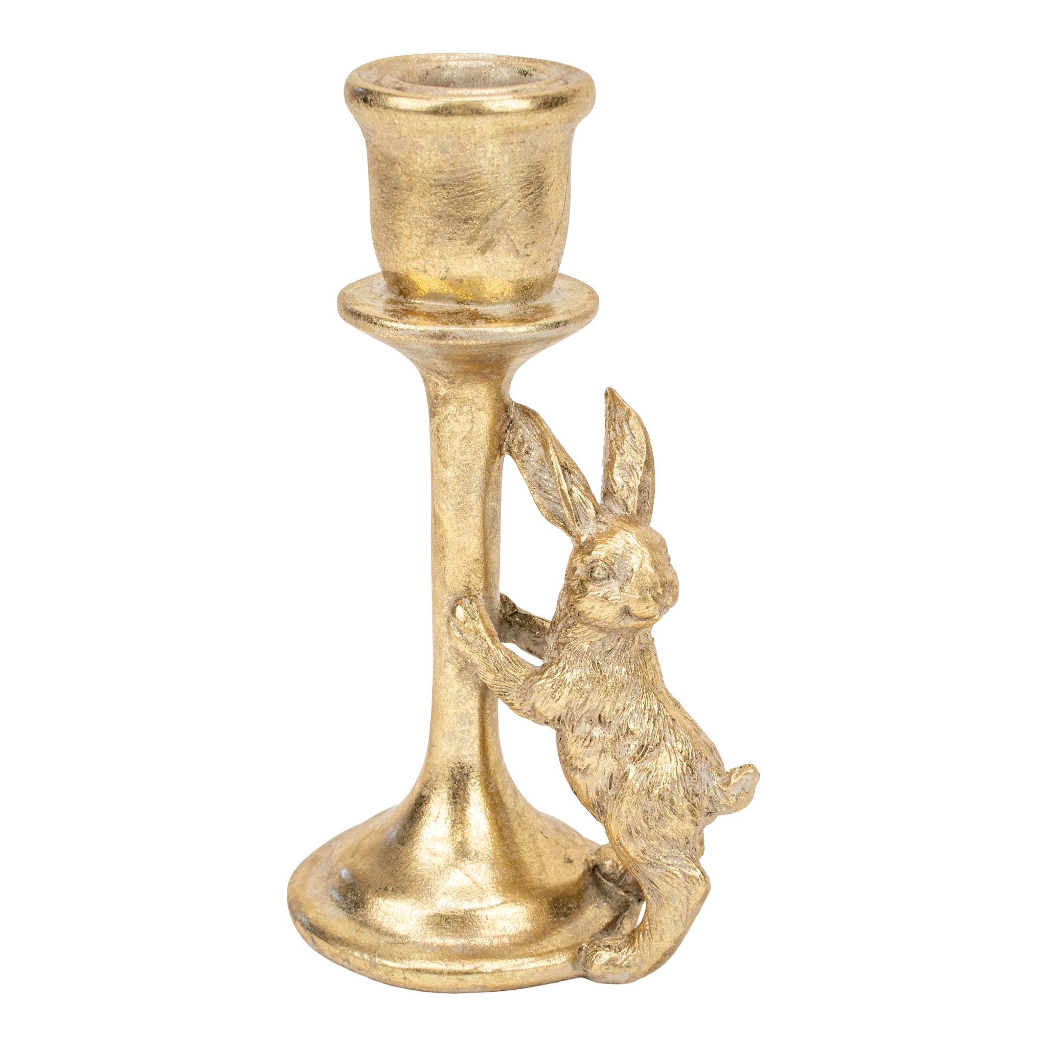 15cm Gold Bunny Candle Holder