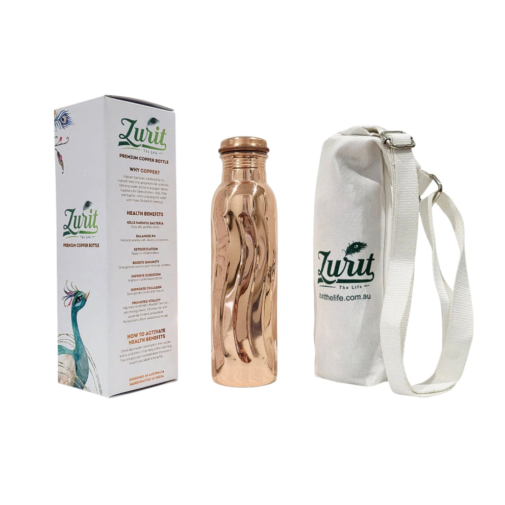 Golden Wave 950ml Premium Copper Bottle