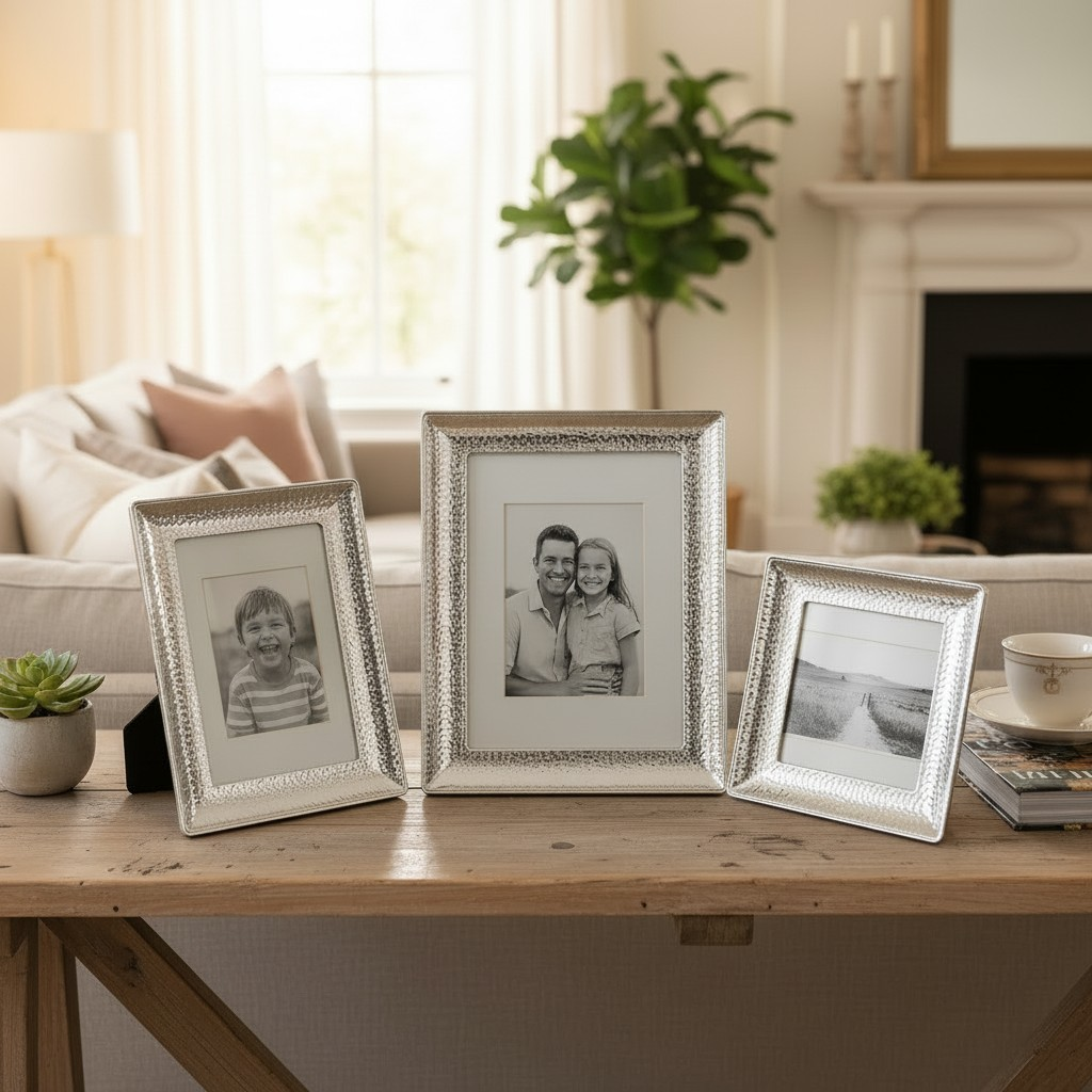 WIde Hammer Frame Silver - in 3 sizes
