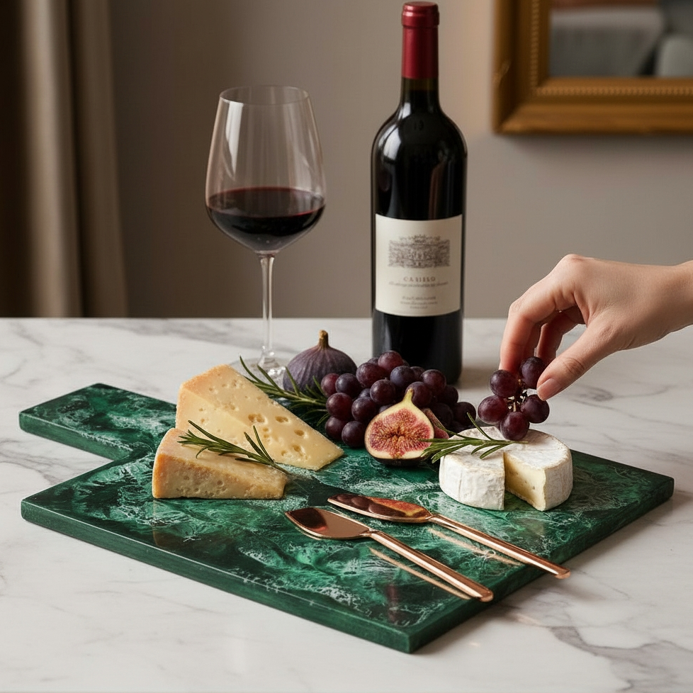 Green Resin Cheese Board