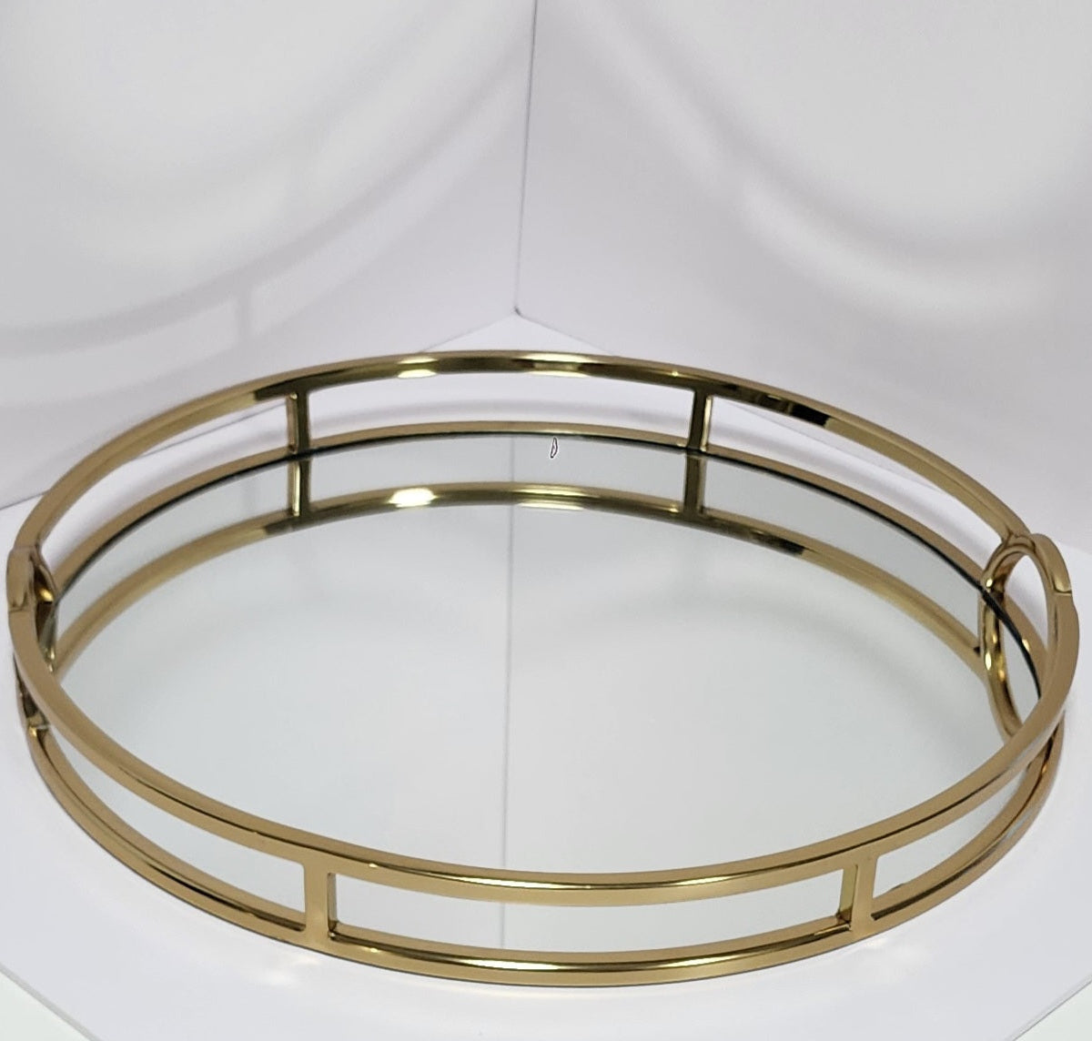 Gold Round Arch Handle Tray