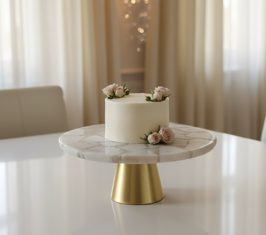 Handmade Marble Mosaic Cake Stand / Decorative Piece