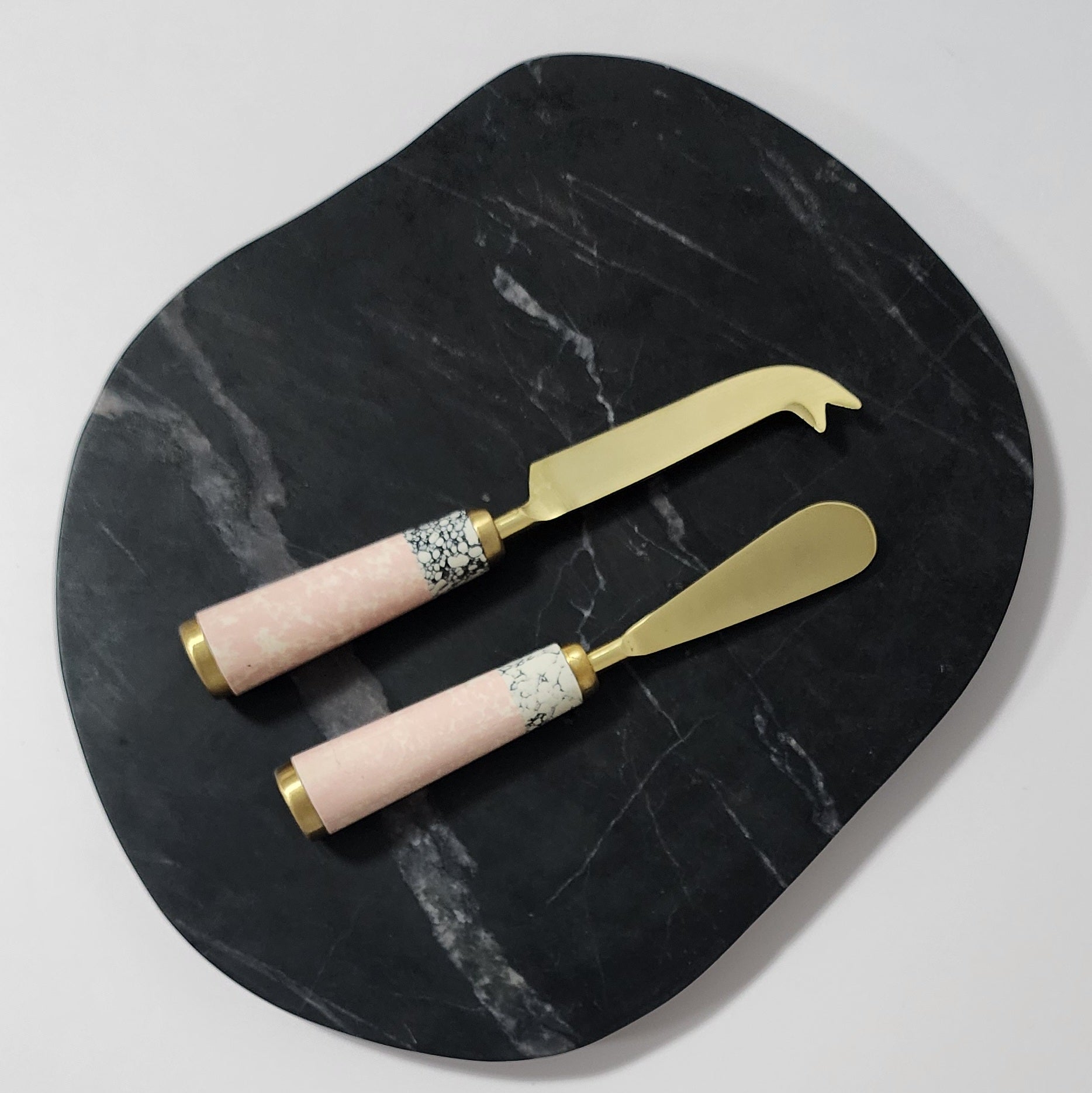 Marble  2 Cheese Set: pink