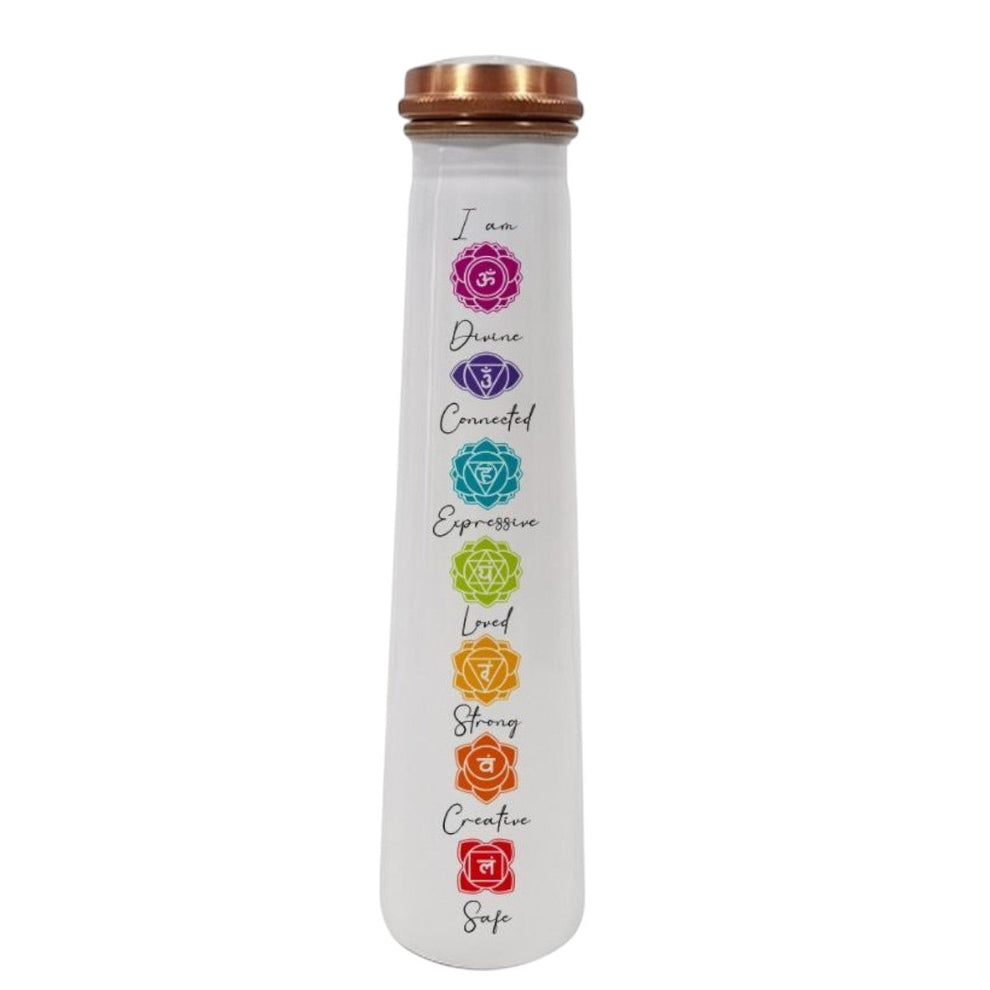 Chakra Balance 750ml White Premium Copper Bottle