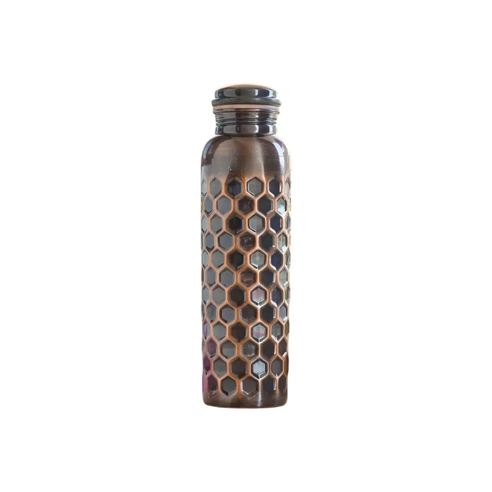 Antique Honeycomb 950ml Premium Copper Bottle